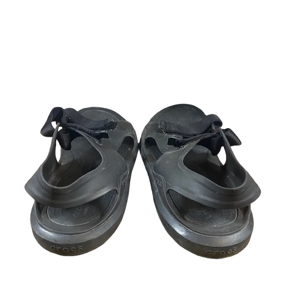 Crocs Men’s Black Double Strap Velcro Open Toe Casual Sandals Size 13